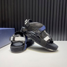 Dior Atlas Oblique Printed Leather Nylon Lace Scandals For Men And Women Black