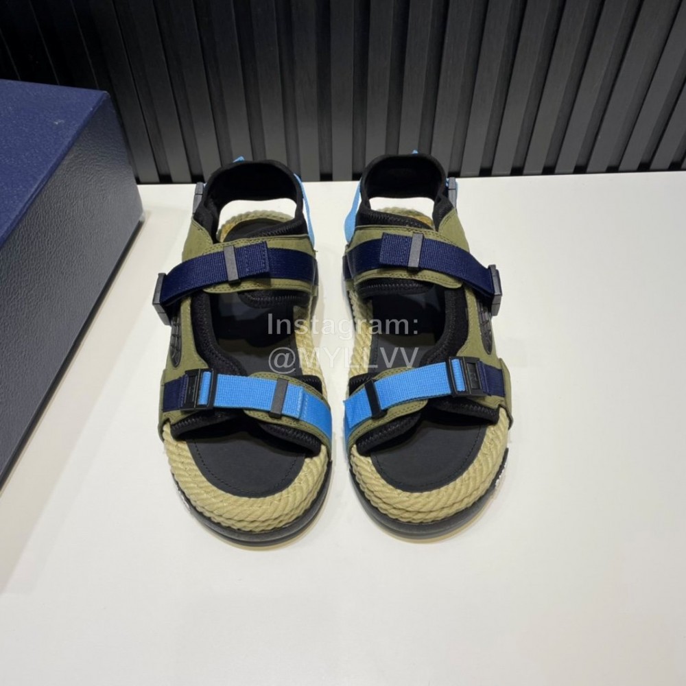 Dior Atlas Oblique Printed Leather Nylon Lace Scandals For Men And Women Blue