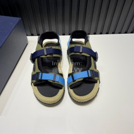 Dior Atlas Oblique Printed Leather Nylon Lace Scandals For Men And Women Blue