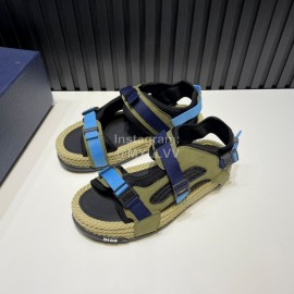 Dior Atlas Oblique Printed Leather Nylon Lace Scandals For Men And Women Blue