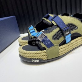 Dior Atlas Oblique Printed Leather Nylon Lace Scandals For Men And Women Blue