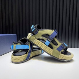 Dior Atlas Oblique Printed Leather Nylon Lace Scandals For Men And Women Blue