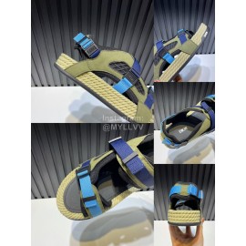 Dior Atlas Oblique Printed Leather Nylon Lace Scandals For Men And Women Blue