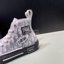 Dior Oblique Printed High Top Gray Casual Shoes For Men And Women 