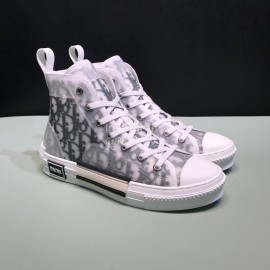 Dior Classic Oblique Printed High Top Couple Casual Shoes 