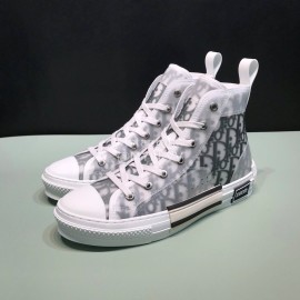 Dior Classic Oblique Printed High Top Couple Casual Shoes 