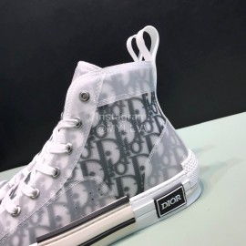 Dior Classic Oblique Printed High Top Couple Casual Shoes 