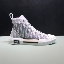 Dior Classic Oblique Printed High Top Couple Casual Shoes 