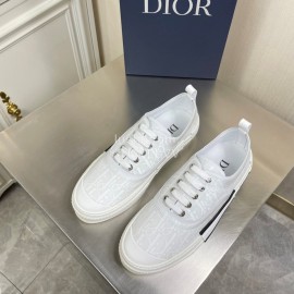 Dior Oblique Printed Leisure Shoes For Men And Women White