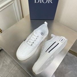 Dior Oblique Printed Leisure Shoes For Men And Women White