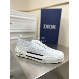 Dior Oblique Printed Leisure Shoes For Men And Women White