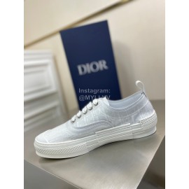 Dior Oblique Printed Leisure Shoes For Men And Women White