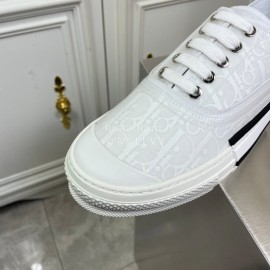Dior Oblique Printed Leisure Shoes For Men And Women White