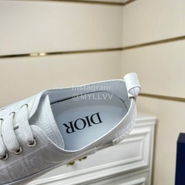 Dior Oblique Printed Leisure Shoes For Men And Women White