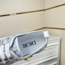Dior Oblique Printed Leisure Shoes For Men And Women Gray