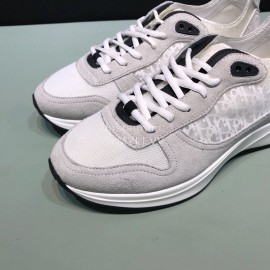 Dior Oblique Printed Suede Sneakers For Men And Women White