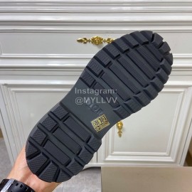 Dior Oblique Printed Leather High Top Casual Boots For Men Black