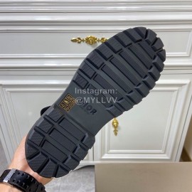 Dior Oblique Printed Leather High Top Black Casual Boots For Men 