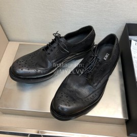 Dior Washed Calf Leather Lace Up Business Shoes For Men Black