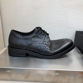Dior Washed Calf Leather Lace Up Business Shoes For Men Black