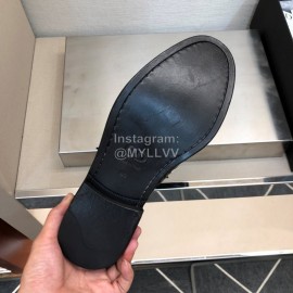 Dior Washed Calf Leather Lace Up Business Shoes For Men Black