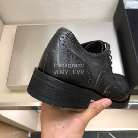 Dior Washed Cowhide Lace Up Business Shoes For Men Black