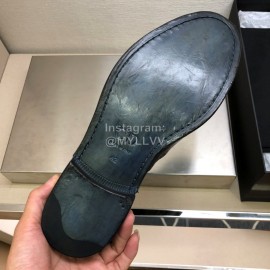 Dior Washed Cowhide Lace Up Business Shoes For Men Navy