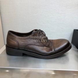 Dior Washed Cowhide Lace Up Casual Business Shoes For Men Brown