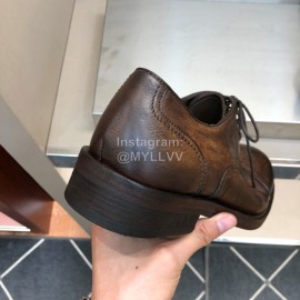 Dior Washed Cowhide Lace Up Casual Business Shoes For Men Brown