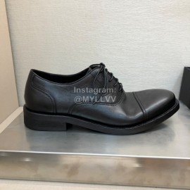Dior Washed Cowhide Lace Up Casual Business Shoes For Men Black