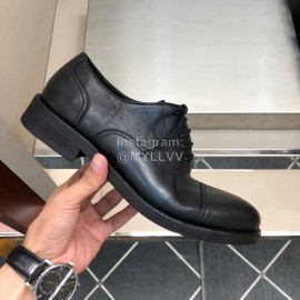 Dior Washed Cowhide Lace Up Casual Business Shoes For Men Black