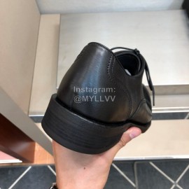 Dior Washed Cowhide Lace Up Casual Business Shoes For Men Black