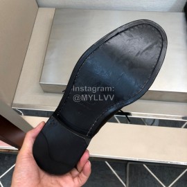 Dior Washed Cowhide Lace Up Casual Business Shoes For Men Black