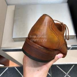 Dior Washed Cowhide Lace Up Casual Business Shoes For Men Tan