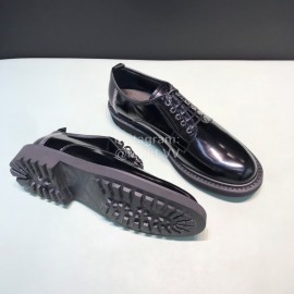 Dior Black Cowhide Lace Up Business Shoes For Men