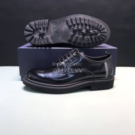 Dior Black Cowhide Lace Up Business Shoes For Men