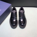 Dior Black Calf Leather Lace Up Business Shoes For Men
