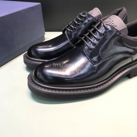 Dior Black Calf Leather Lace Up Business Shoes For Men