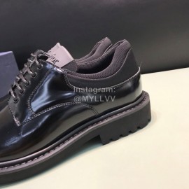 Dior Black Calf Leather Lace Up Business Shoes For Men
