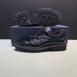 Dior Black Calf Leather Lace Up Business Shoes For Men