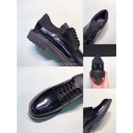 Dior Black Calf Leather Lace Up Business Shoes For Men