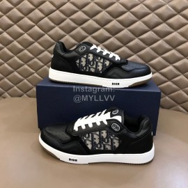 Dior Oblique Printed Casual Sneakers For Men And Women Black
