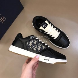 Dior Oblique Printed Casual Sneakers For Men And Women Black