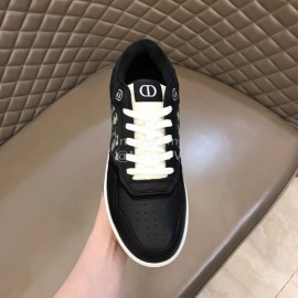 Dior Oblique Printed Casual Sneakers For Men And Women Black
