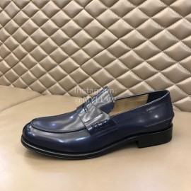 Dior Fashion Calf Leather Business Shoes For Men Navy