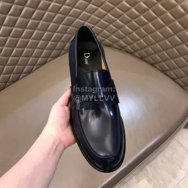 Dior Fashion Calf Leather Business Shoes For Men Navy
