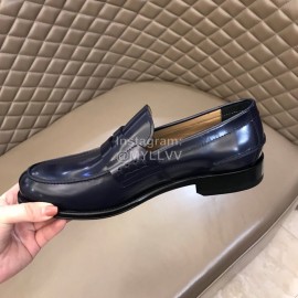 Dior Fashion Calf Leather Business Shoes For Men Navy