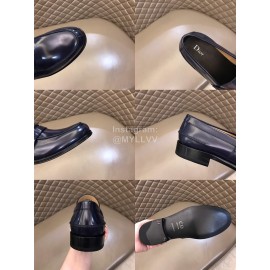 Dior Fashion Calf Leather Business Shoes For Men Navy