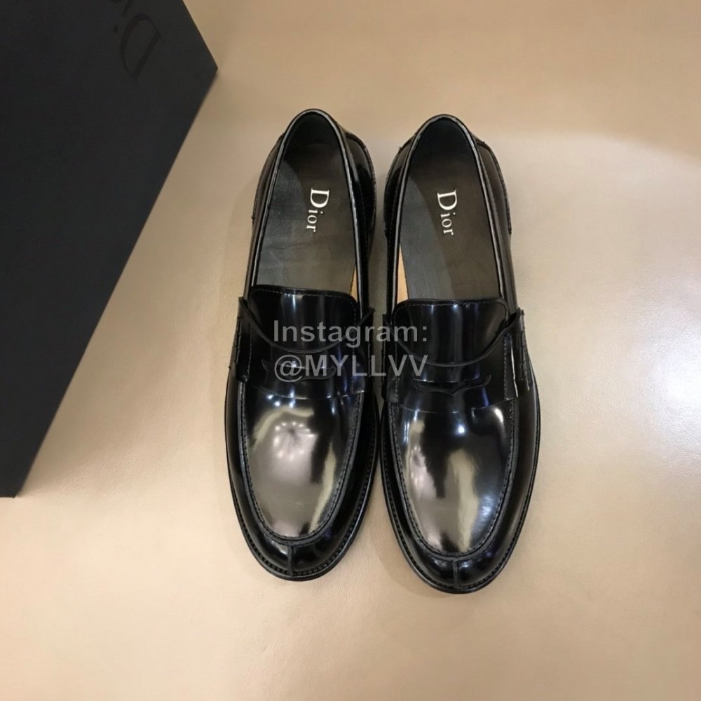 Dior Fashion Calf Leather Business Shoes For Men Black