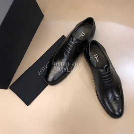 Dior Cowhide Lace Up Black Business Shoes For Men 